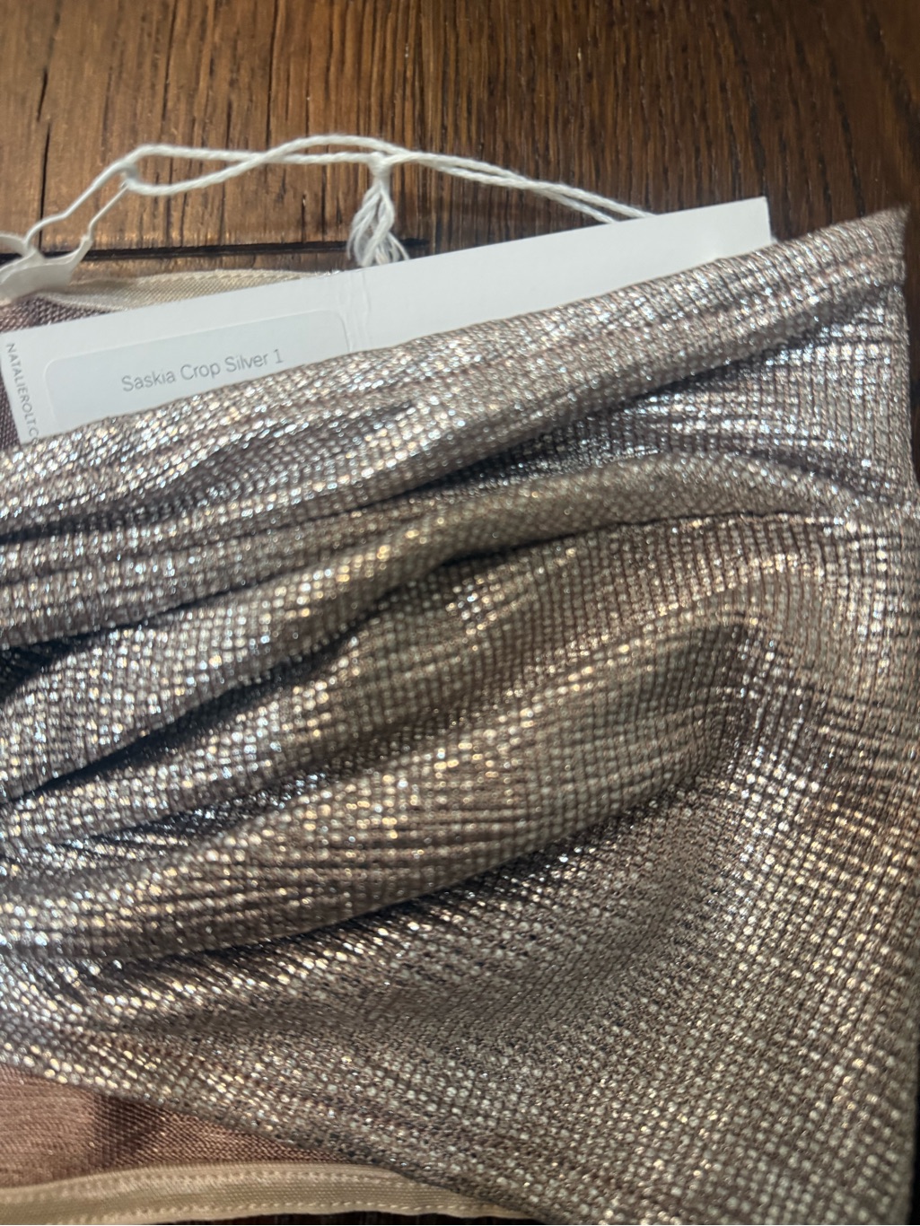 Natalie Rolt Saskia Crop Top In Light Silver — image 4 of 4